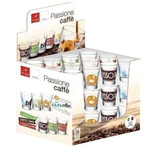 BRAND NEW 36 individual espresso glasses bormioli rocco